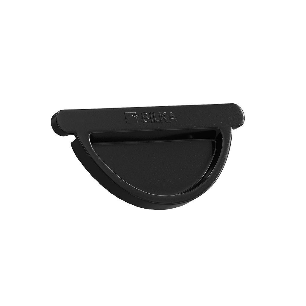 Voorraad Zwart Glans, BILKA Gooteindstuk 150mm