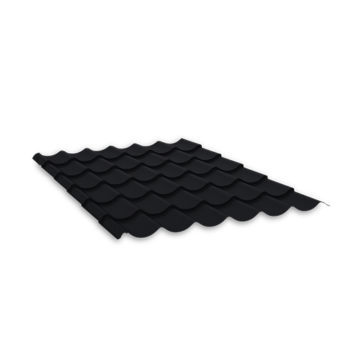 Dakpanplaat voorraad - 2570mm, Matt zwart
