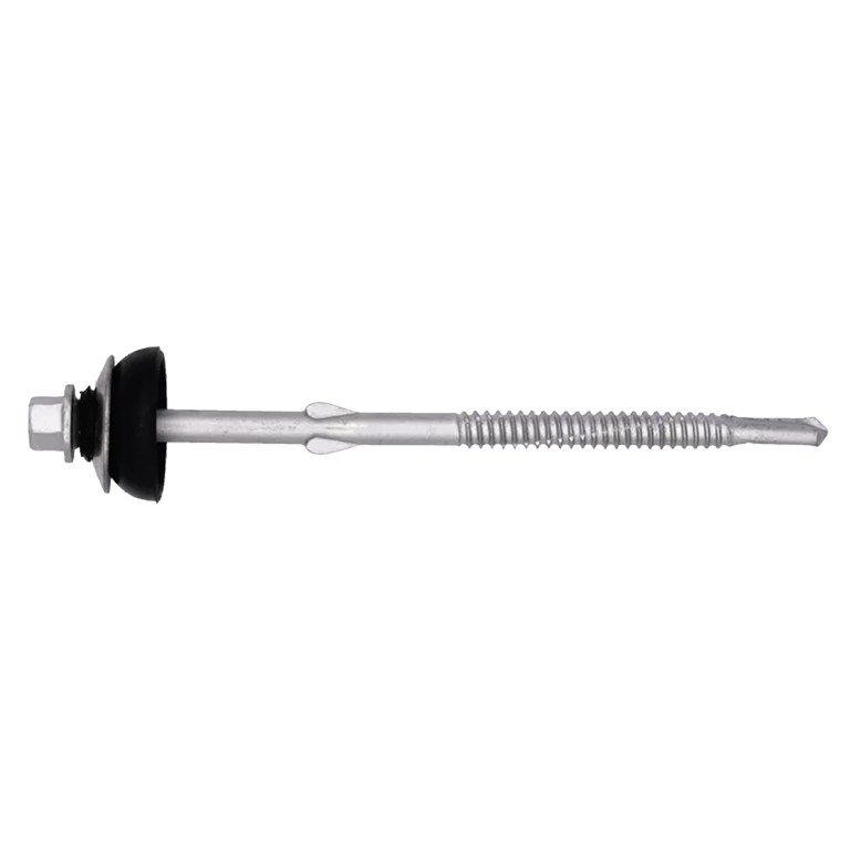 Golfplaatbevestiger, RVS A2 304, 6.3 x 130 mm, EPDM 25 mm (100 st/zak)