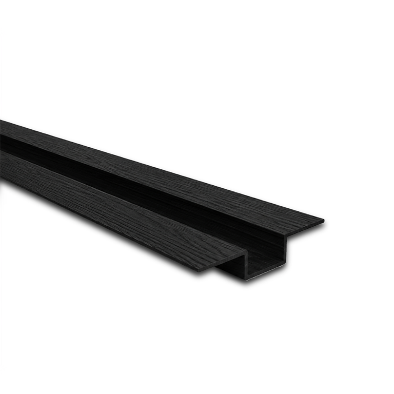 Omega, 30mm, Houtnerf 9005Matt, 3000mm, tbv Rabat 500