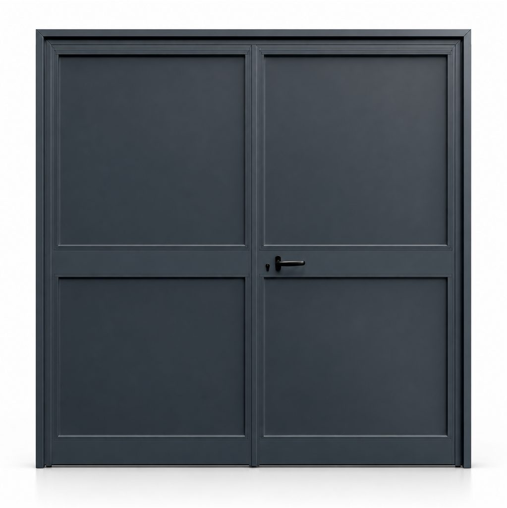 Dubbele Loopdeur Aluminium Antraciet 1000 x 2125 mm | Koblox