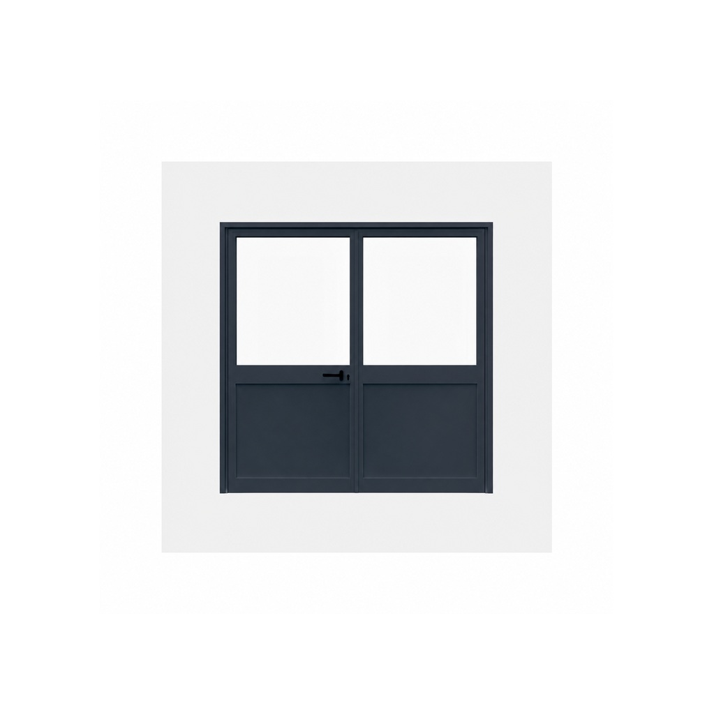 Dubbele Loopdeur Linksdraaiend Antraciet Half Glas  2000x2125 | Koblox