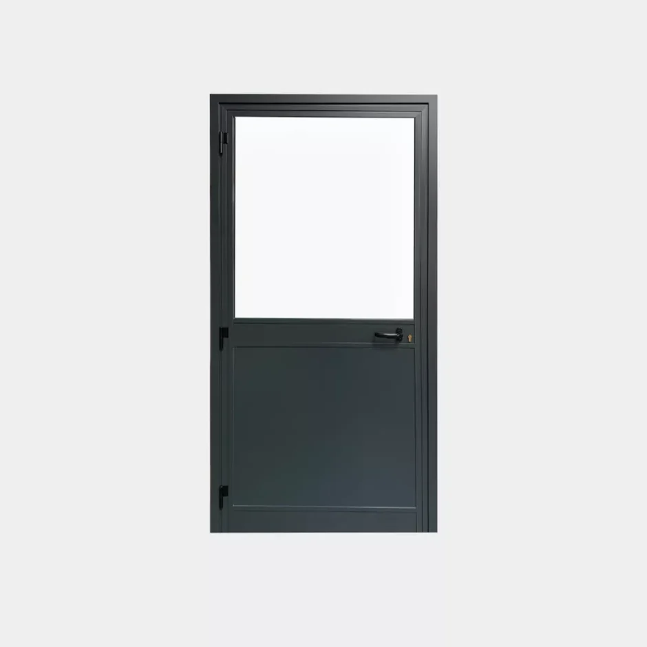 Loopdeur Linksdraaiend Antraciet Half Glas 1000x2125 | Koblox